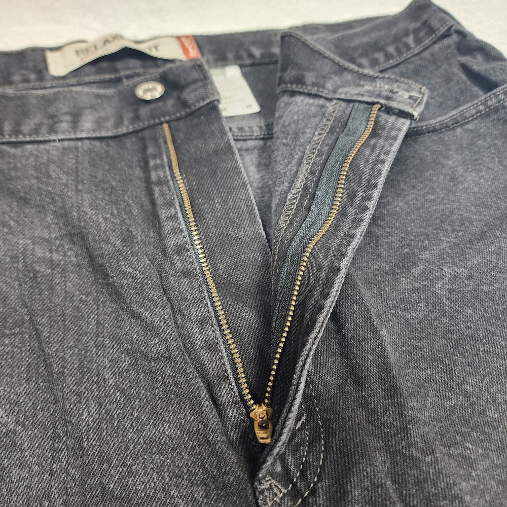 Levis 550 Jeans Mens Size 40x30 Black Denim Pants Relaxed Fit Faded Wash - Picture 6 of 13